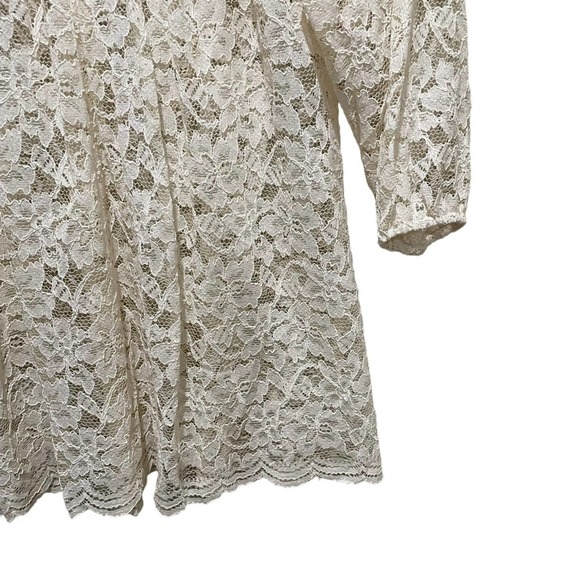 Diane von Furstenberg Elisabetta Lace Blouse Tunic Creamy White Size 2 - Picture 4 of 9